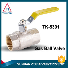 lever handle NPT thread nickle plated female iron nut new bonnets cw617n material brass gas ball valve medium pressure low price